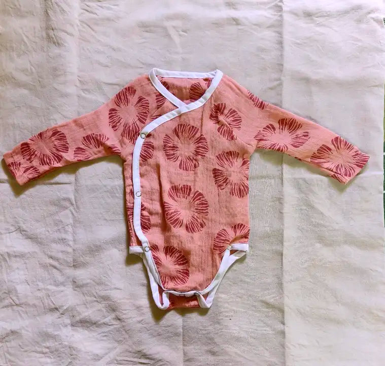 Organic Cotton Baby Bodysuit - Floral Print-0-3M